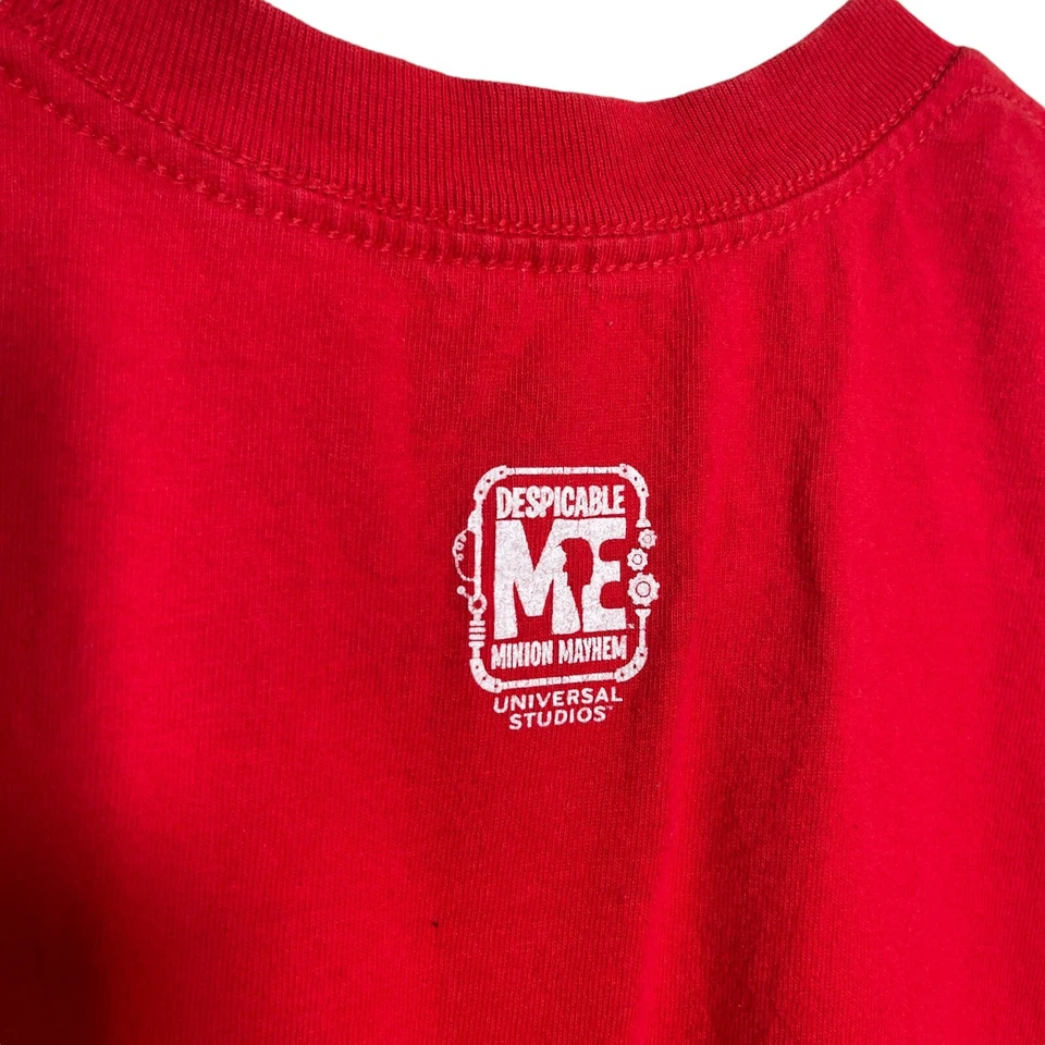 Universal Studios Despicable Me T-Shirt Youth Boy's Small Red Christmas Top - Image 3 of 4