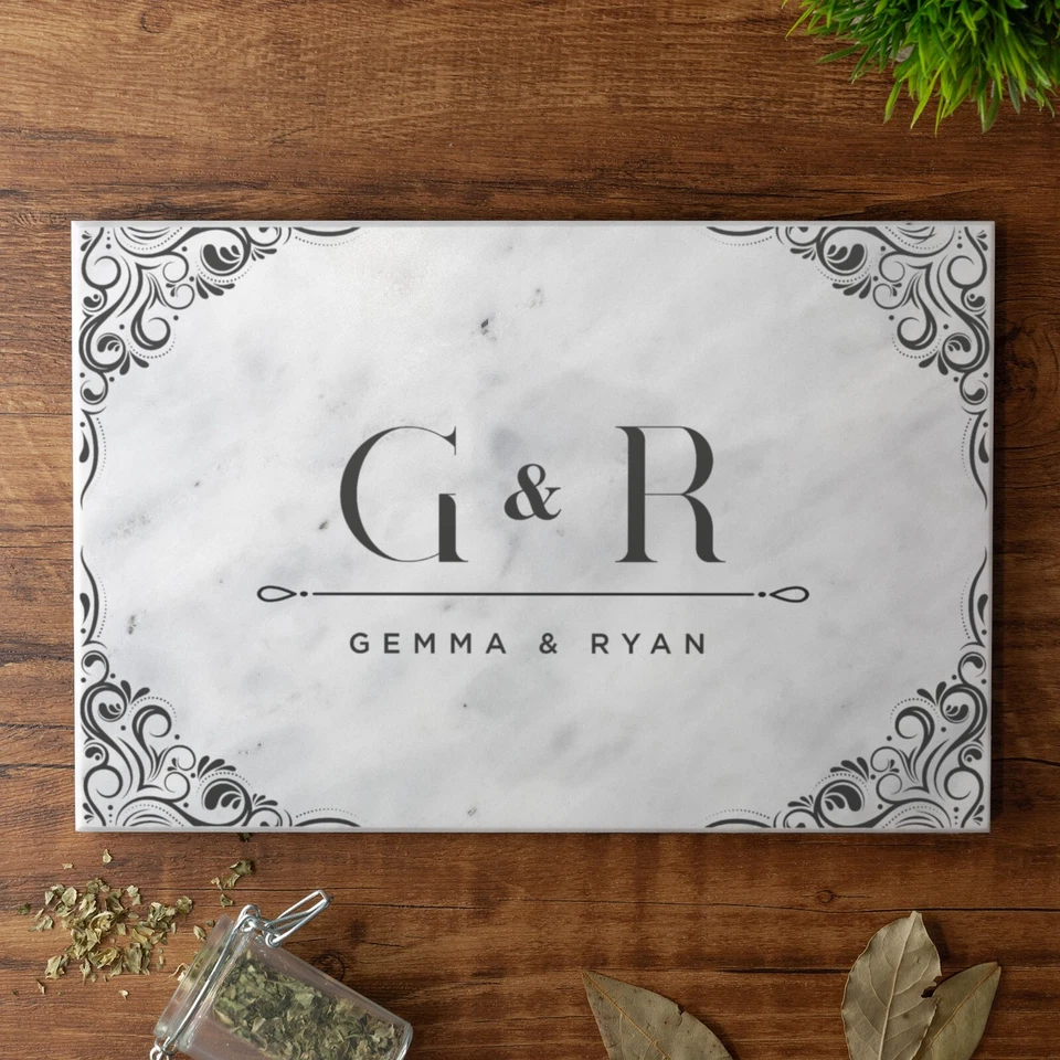 Personalised Solid Marble Chopping Board Custom Printed Serving Board - Image 4 of 4