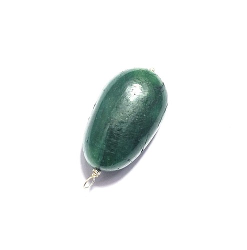 ZAMBIAN NATURAL EMERALD GEMSTONE OVAL SHAPE 16X26 MM , 38.00 CARAT PENDANT - Picture 6 of 10