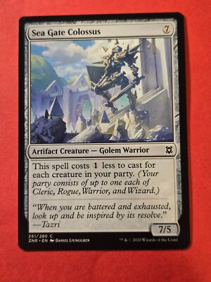 2020 Magic The Gathering Zendikar Rising #251 Sea Gate Colossus, C, Aritf, NF