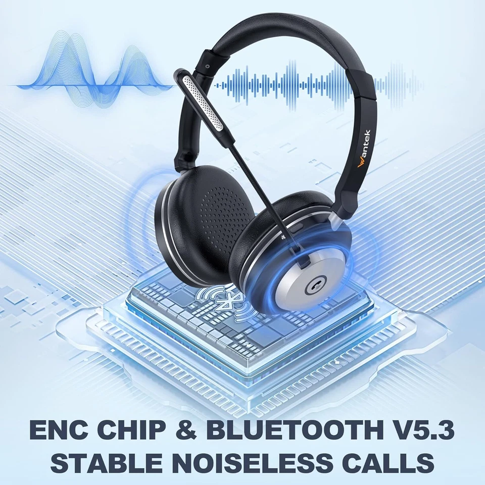 Kabelloses Kopfhörer Mikrofon USB-Dongle Bluetooth Headset für PC/Laptop/Handys - Bild 4 von 4