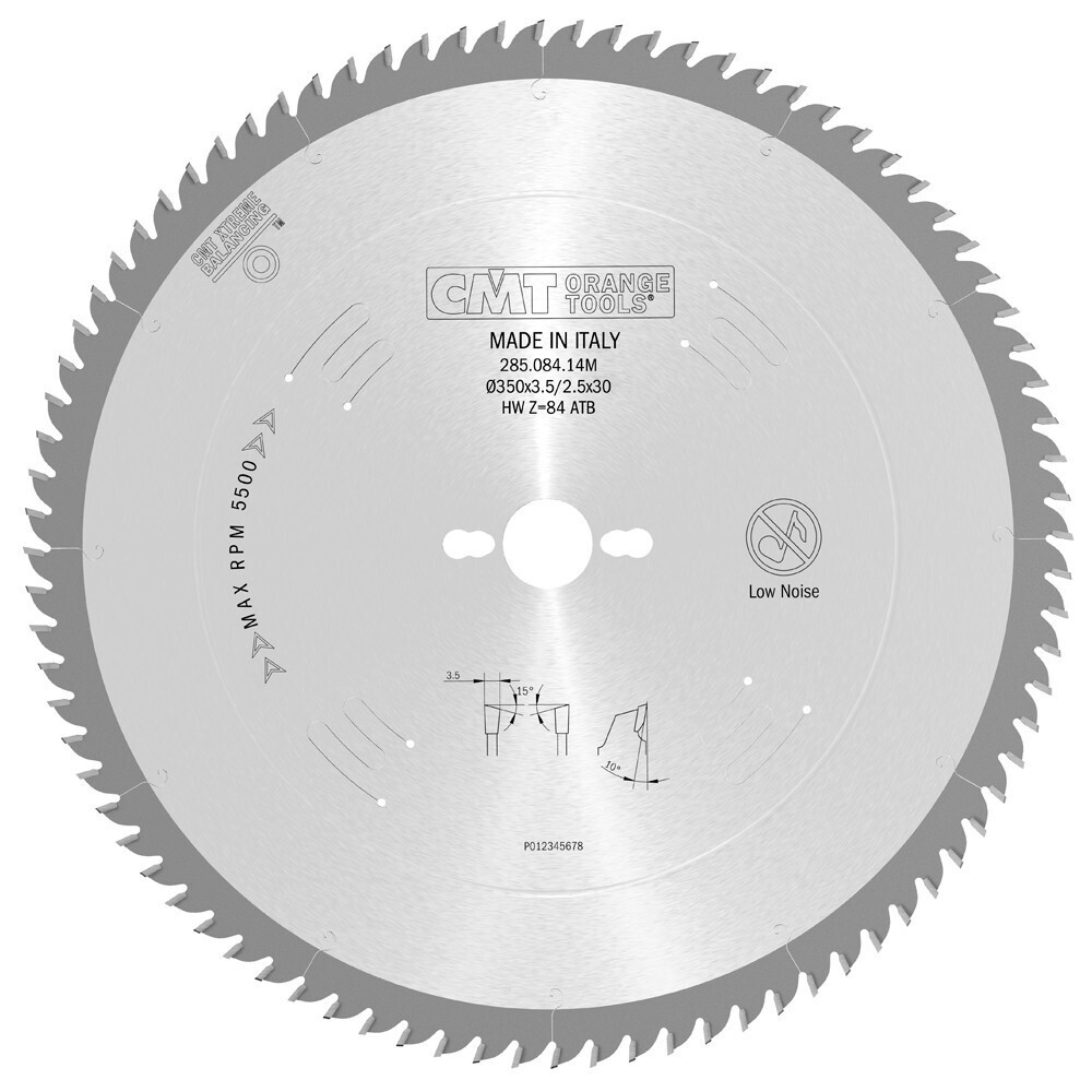 LAMA CIRCOLARE PER TAGLIO TRAVERSO VENA Ø350mm 84 DENTI CMT 285.084.14M