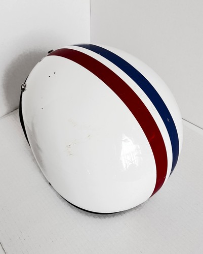 Classic Vintage DMD White 3 Color Open Face Motorcycle Pilot Helmet - Medium - Picture 4 of 9