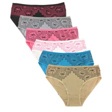 3 6 12 Pcs Lot Womens Comfort Cotton High Rise Full Brief Panties Underwear,M-XL