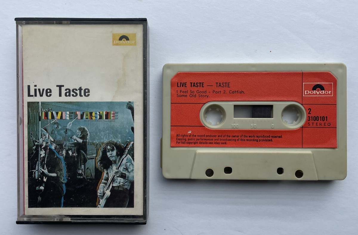 Rare TASTE ~ LIVE Cassette ORIGINAL 1971 Polydor 3100-101 Rory