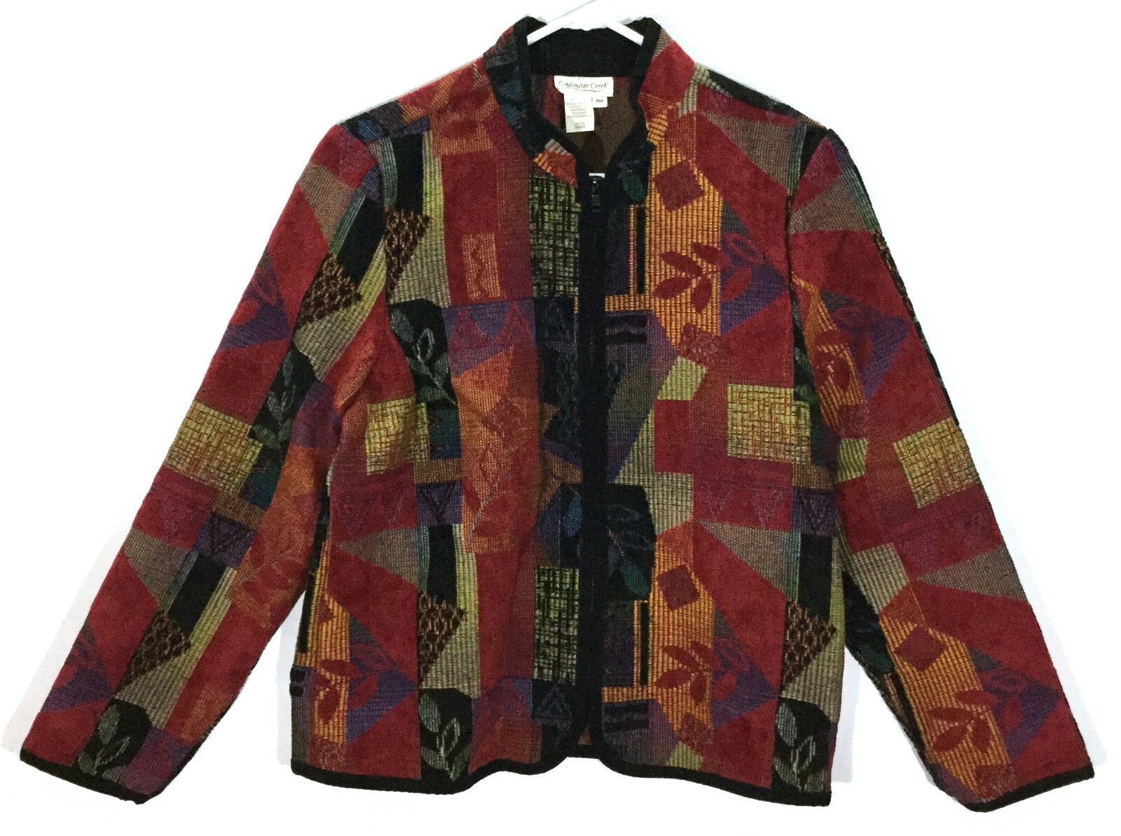 Coldwater Creek Jacket Multicolor Patchwork Mix P… - image 5