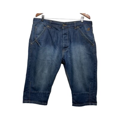 Kangol Men s Denim Shorts Size 38 Streetwear Y2K