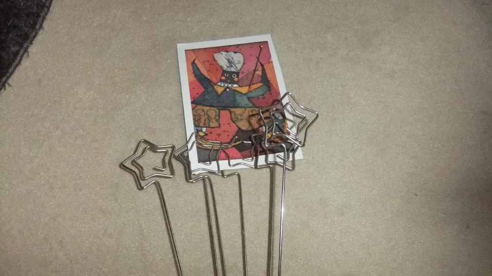 ausgefallener Postkartenhalter Fotohalter "STERNE" Metall ca 40cm hoch - Bild 3 von 3