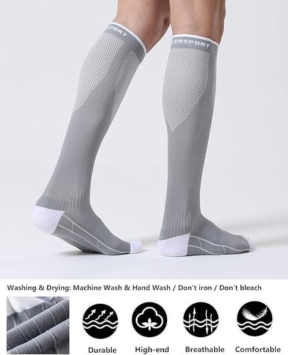 CelerSport Compression Socks Men's XXL 20-30 mmHg 3 Pairs Running Support ⭐️EUC⭐ - Picture 3 of 8