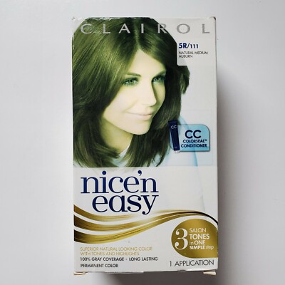 Clairol Nice n Easy Permanent Hair Color # 5R / 111 Natural Medium Auburn Dye 