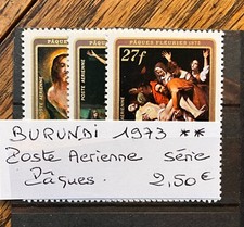 TIMBRES BURUNDI 1973 POSTE AERIENNE  SERIE PAQUES NEUFS ** MNH