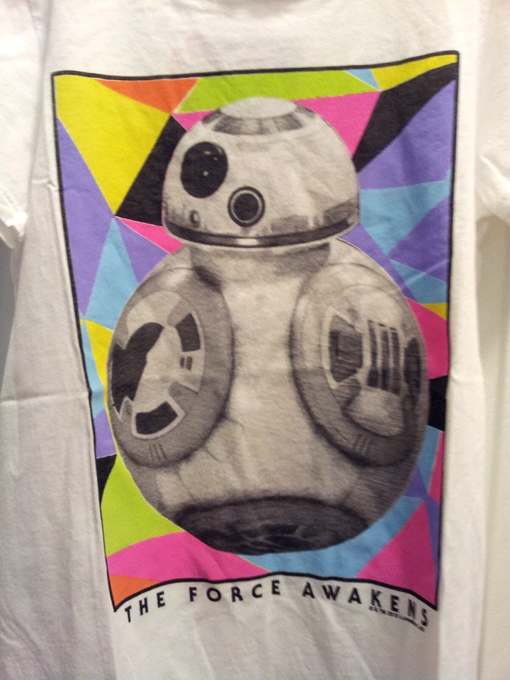 Star Wars BB8 Droid White T-Shirt Girls Size L(10) The Force Awakens Graphic NWT - Image 3 of 4