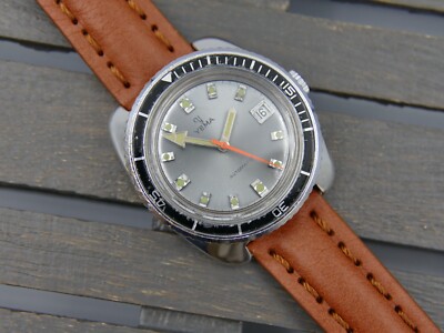 70's vintage watch mens Yema diver plongee ref 221214 automatic FE