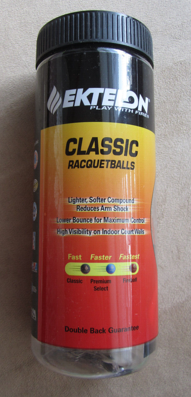 Lot Of 3 Cans Ektelon Classic RacquetballsblackNew eBay