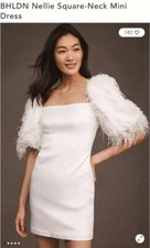 BHLDN Nellie Square Neck Mini Dress 