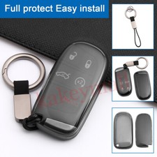 Car Key Fob Case Cover Key Chain Ring For Jeep Cherokee Dodge Durango Fiat Parts