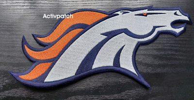 DENVER BRONCOS HUGE 10'' FOOTBALL NFL SUPERBOWL PATCH LOGO SEW ON USA SPORTS