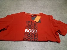 NEW TAGS ON HUGO BOSS COTTON T SHIRT MENS small EMBOSSED LETTERS HIGRADE