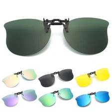 Polarized Cat Eye Clip On Sunglasses Over Prescription Glasses UV Protection