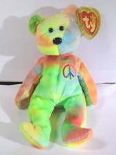 Ty Beanie Baby Peace 115 Tush, Mint Tag w/Tag Protector, Tag Error PB226