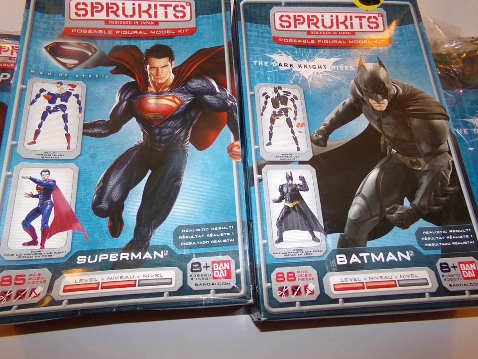 Sprukits Nivel 2 Superman Hombre y Batman Figuras Modelo Kit 2 Foto 2 de 4