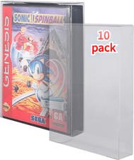 10x Clear Display Protective Box Protector Sleeve Case For Sega Genesis Cib Game