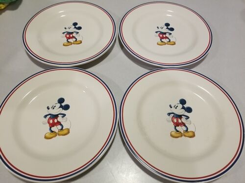 Disney Parks Mickey Mouse 10" Dinner Plates Set Of 4 - Picture 1 of 5