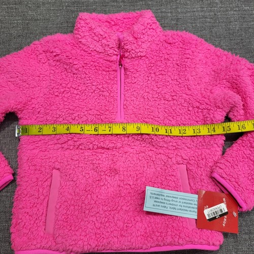 Wondershop Kids Faux Shearling Half Zip Up Pajama Pink X-Small Size 4/5 Pink - Picture 2 of 8