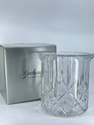 1990 GORHAM ICE BUCKET Full Lead Crystal *LADY ANNE* Made in Czech Republic 7''H