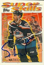 Mathieu Schneider autographed Hockey Card (Islanders) 1996 Topps Super Skills #6