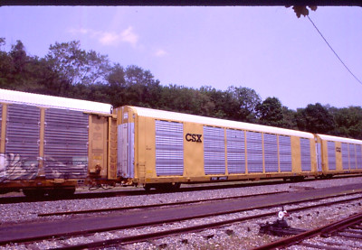 Csxt Auto Rack freight car-CSX new 86' auto rack @ Phillipsburg NJ.-2023 Kodak slide ...