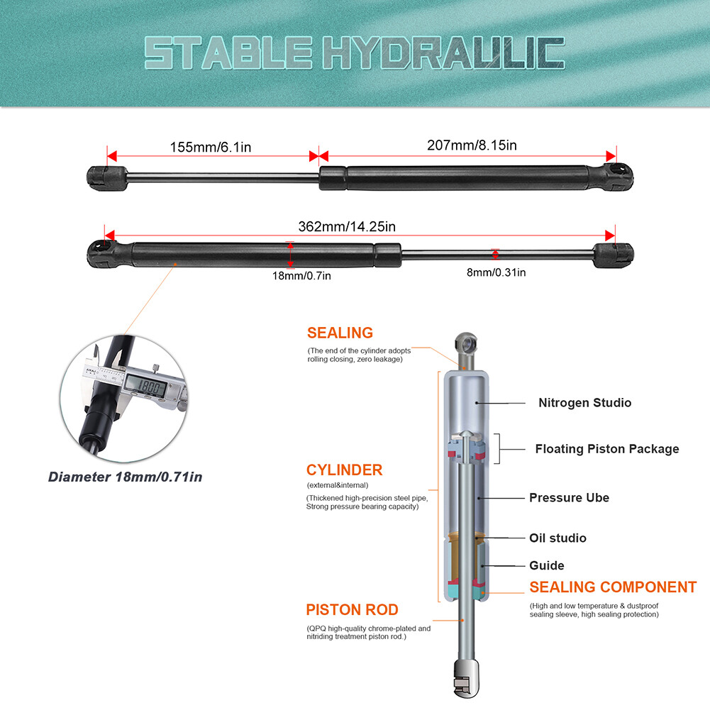 For 20112019 Hyundai i40 Sonata Front Gas Struts Hoods Shocks