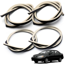Set Front Rear Inner Door Seal Rubber Weatherstrip For Toyota Corolla 2003 07
