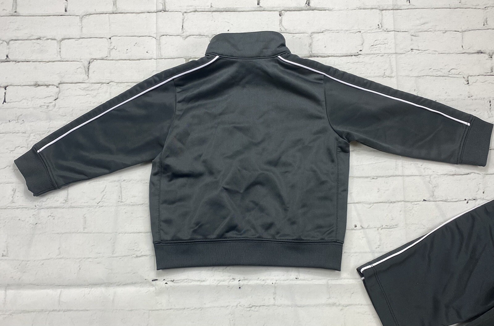 Nike Boys 12M Two Piece Track Sweat Suit Outfit Full Zip Jacket Dark Gray image 3