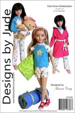 VDC Sleepover Pajamas, Doll Clothes Sewing Pattern for 12" Anne Doll Tonner