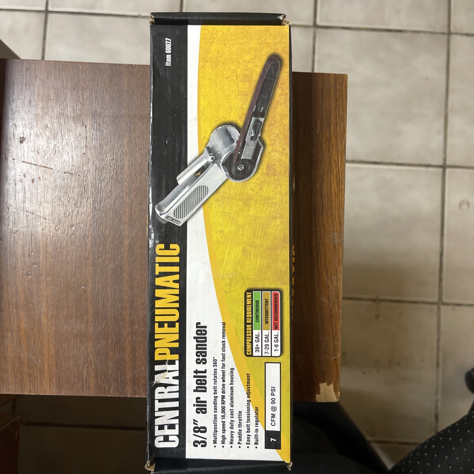 SMALL MINI AIR OPERATED POWER BELT SANDER SANDING GRINDER FILE NARROW WIDTH 3/8