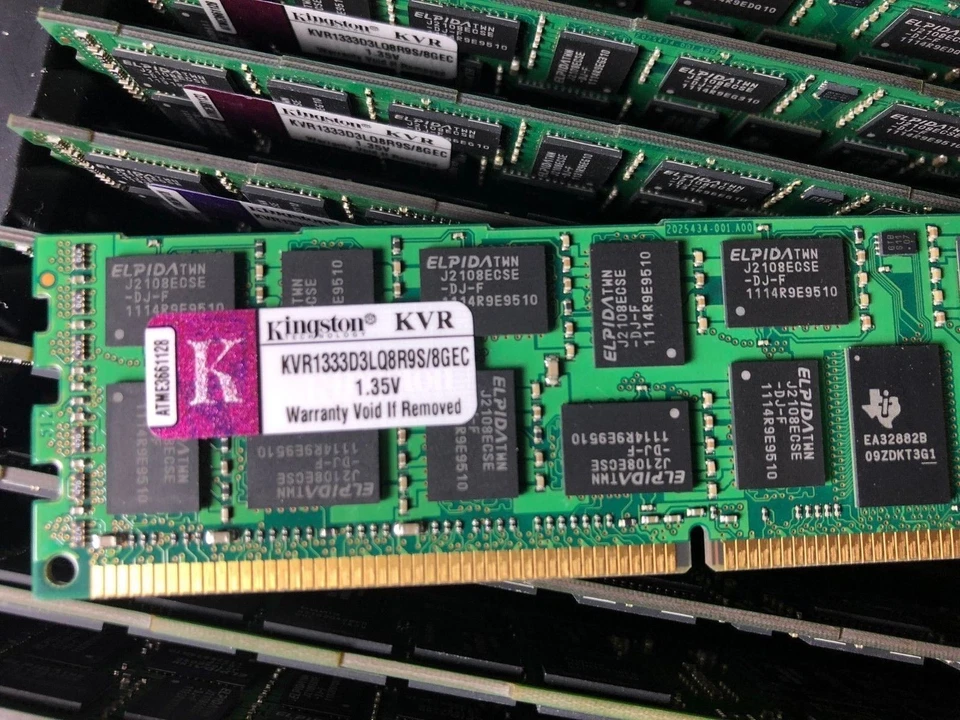 2 X 8GB Kingston KVR1333D3LQ8R9S/8GEC Valueram Kvr 16GB PC Server RAM 1,35V - Image 2 of 2