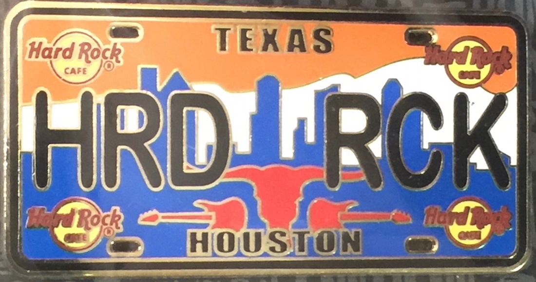 Hard Rock Cafe HOUSTON 2015 LICENSE PLATE Series Core PIN 