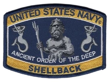 Navy Shellback King Neptune Hat Patch