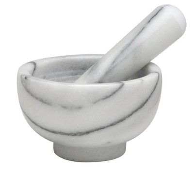 HIC Marble Mortar and Pestle, 4 x 2.5 in.