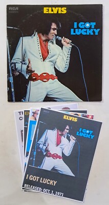 ELVIS PRESLEY - I GOT LUCKY Vinyl LP, Original Mono CAL-2553 W/ Souvenir Poster 