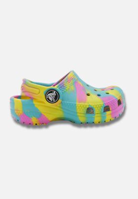 Crocs Classic Marbled Clog T Kinderschuhe Slide Pantolette Mehrfarbig 206838-4SM