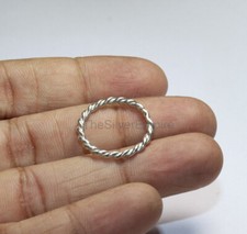 925 Sterling Silver Twist Ring - Silver Band Ring - Silver Ring - Rope ,All size