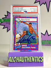 KELLY SLATER SIGNED 1993 93 SI FOR KIDS ROOKIE CARD PSA AUTO WSL SURF GOAT