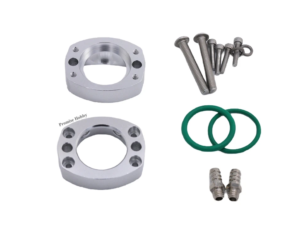 Adjustable Ball Head 95°-105° Header w/ Flange for 26-30CC Gas Engine RC Boat - Image 3 of 4