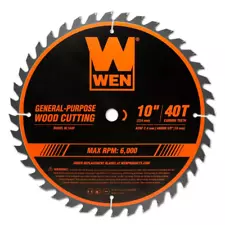 10" 40-Tooth Carbide-Tipped Professional Woodworking Saw Blade Miter Table Saws