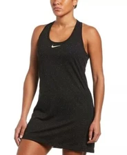 NWT Nike Black Confetti Cover Up Racerback Dress Swimsuit Medium yse0723