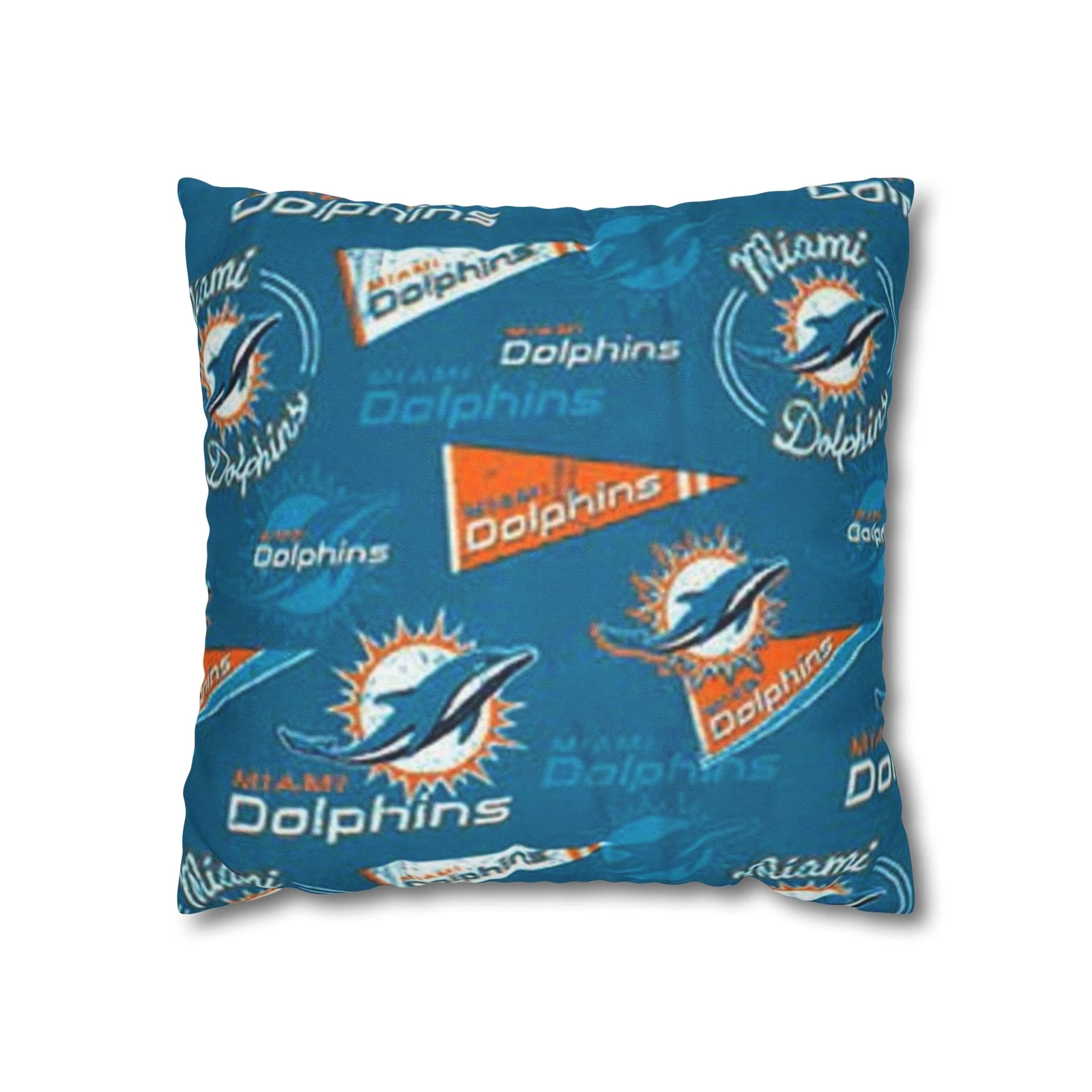 Miami Dolphins Spun Square Pillowcase
