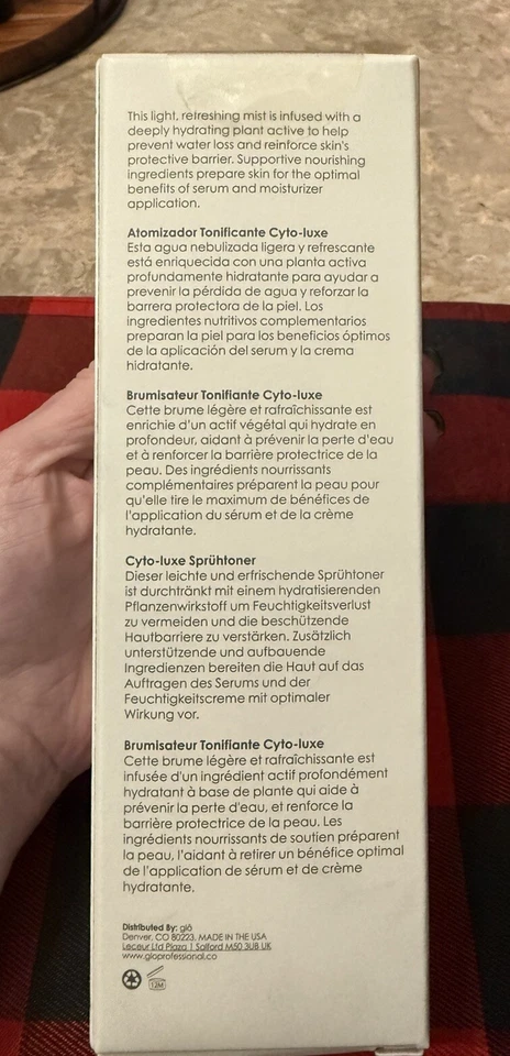 Glo-Therapeutics Cyto-Luxe Bruma Tonificante 4 OZ Tamaño Completo Nueva Agua de Coco Papayrus Foto 2 de 4