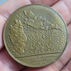 Louis XV Medal - Fortified Guadeloupe "GUADALUPA INSULA MUNITA" 1721